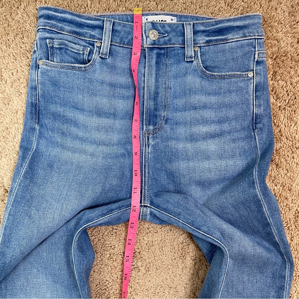 Paige Claudine High-Rise Jeans in Darling with Bootcut Flare Siesta Hem Size 26 - Picture 14 of 16